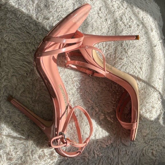 Coral Strappy Heels - Picture 12 of 13